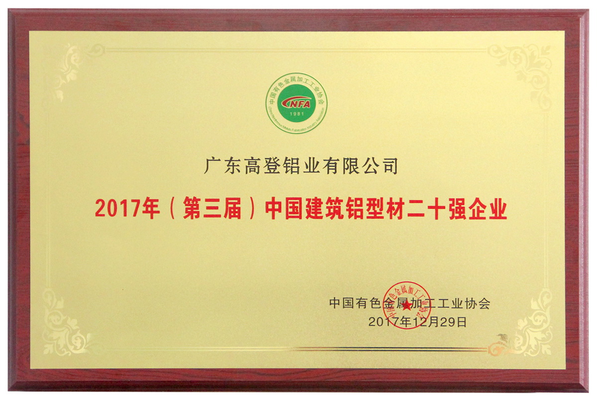 鋁加工行業(yè)20強